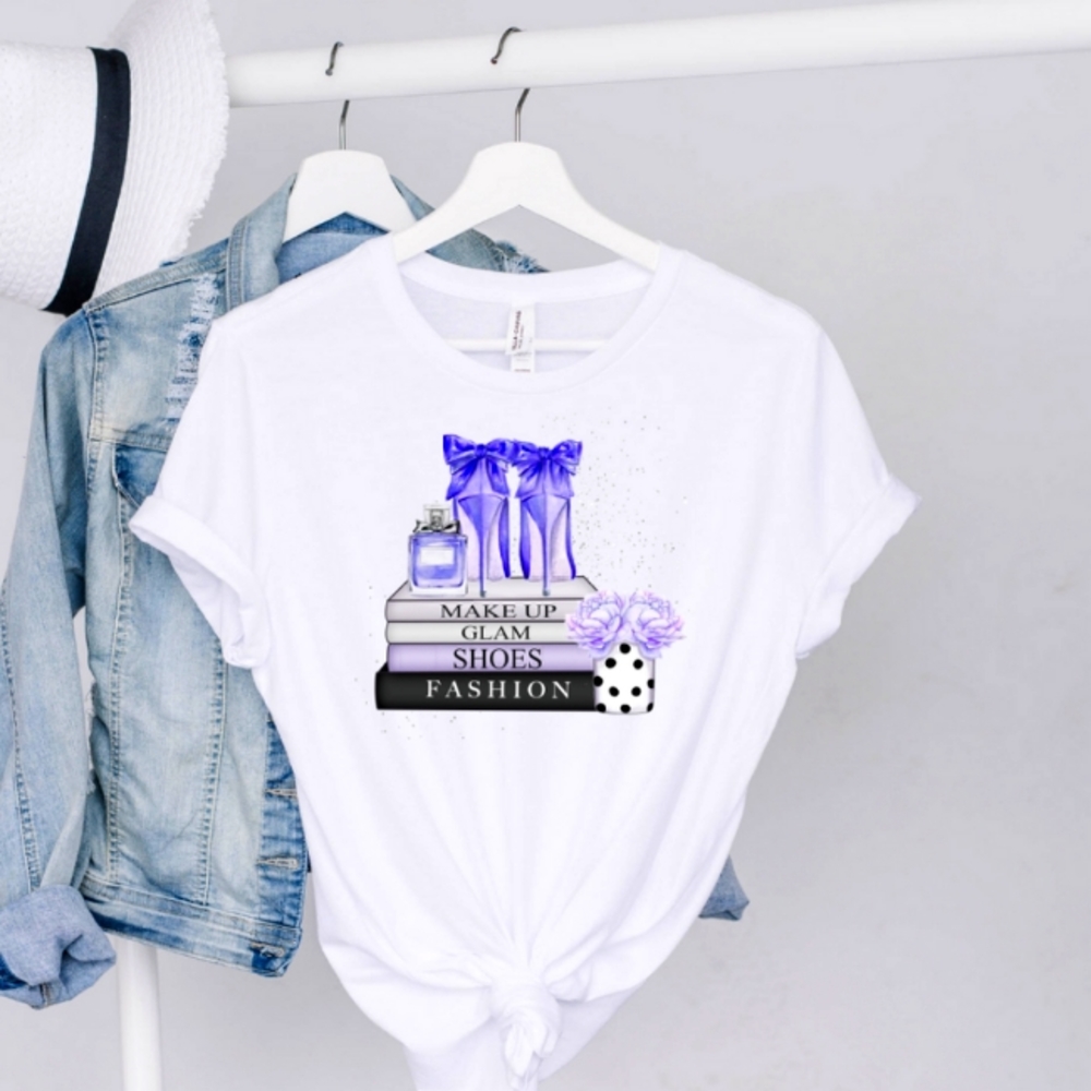 Custom Books and Heels Graphic Tee